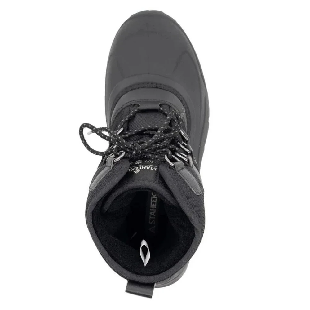 Staheekum Men's 11 Winter Snow Boots Waterproof Insulated Outdoor Faux Fur Black